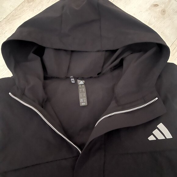 Adidas Men's Black Weather Hooded Track Suit- Jacket Size XL Pants Size L - Picture 7 of 7